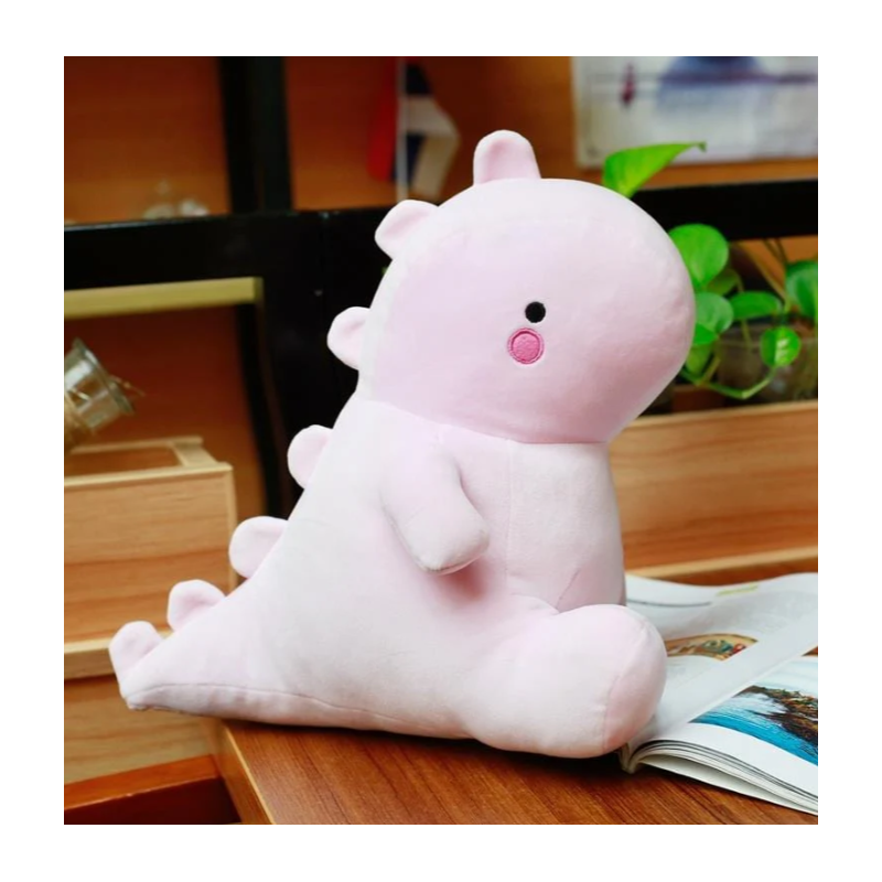 doudou dinosaure rose